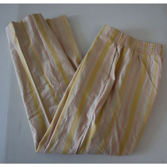Roxy ERJNP03416 Sz S Changing Everything Casual Beach Pant Yellow Pink Stripe - Picture 8 of 12